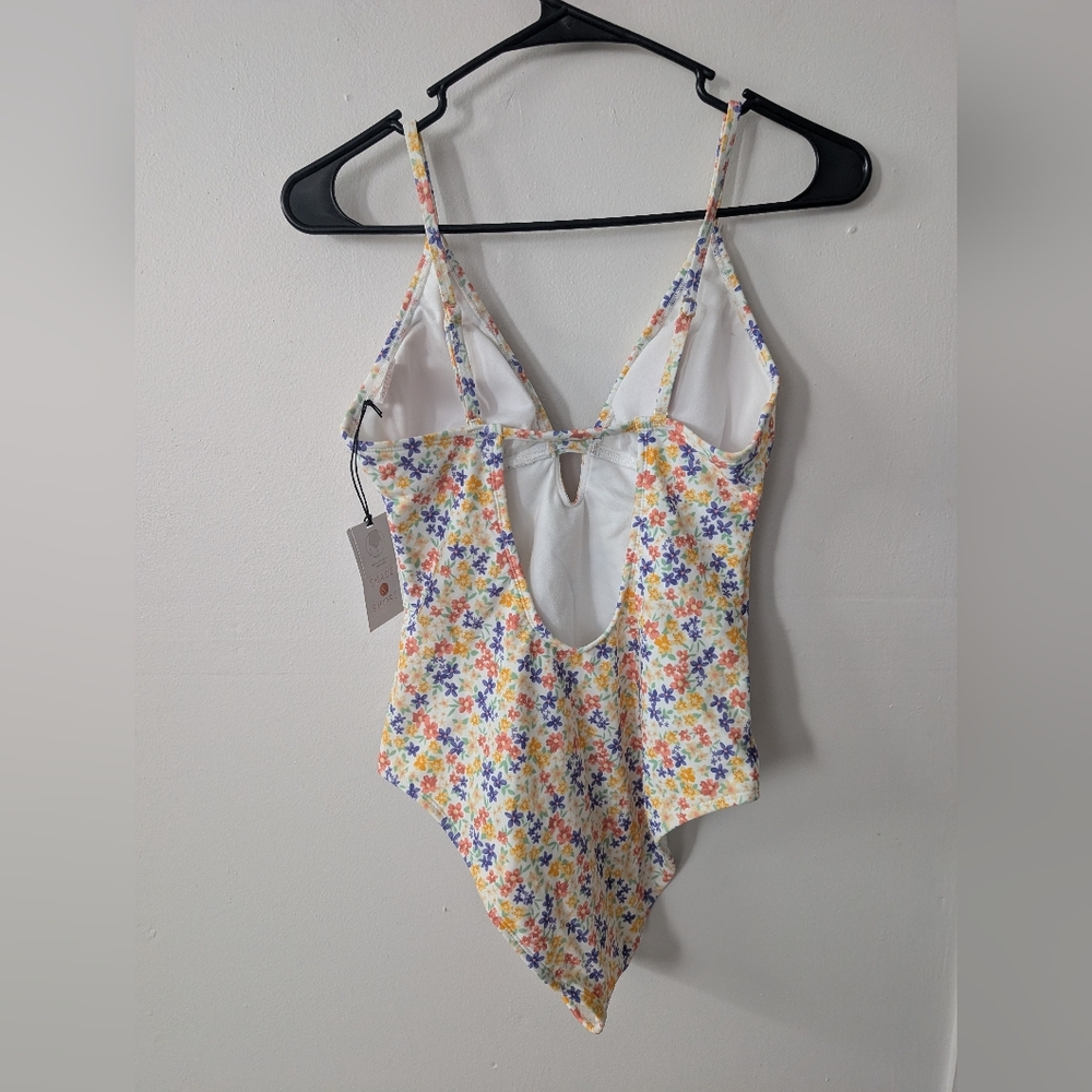 Shade & Shore‎ Spring Summer Floral Women's One Piece Swim Suit Size S NWT - Picture 3 of 4
